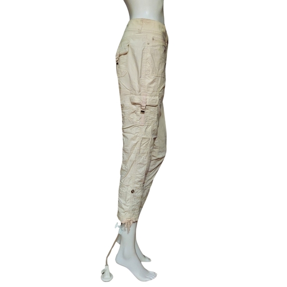White House Black Market Convertible Ankle To Crop Cargo Pants In Color Bungalow - Picture 4 of 16